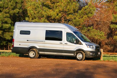 A fully customized Ford Transit conversion van, showcasing its potential for personal expression and utility