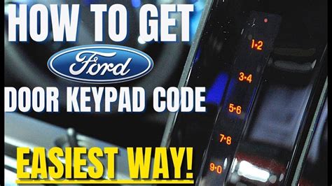 HOW TO FIND KEYPAD CODE, SECURICODE KEYLESS ENTRY ON FORD YouTube