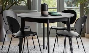 Forden Round Dining Table Black Black Dining Table Modern Dining Table