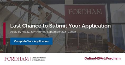 fordham university msw online deadline
