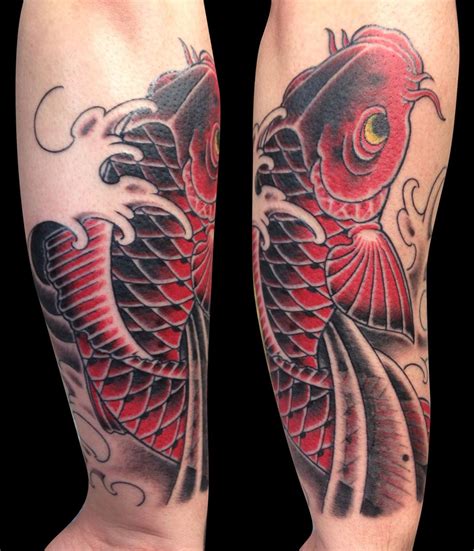 Powerful Forearm Koi Fish Tattoo Design Ideas