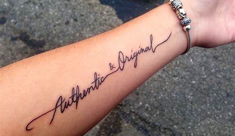 Small Name Tattoos On Forearm With Design