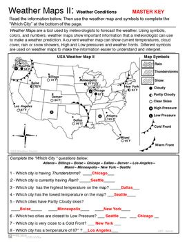 30 forecasting Weather Map Worksheet 1 Education Template