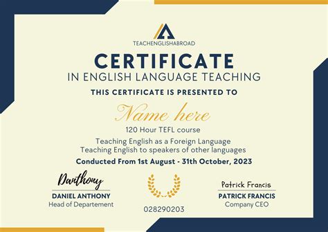 Foreign Language Teaching Certification