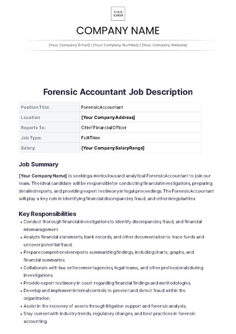 forensic job application form template