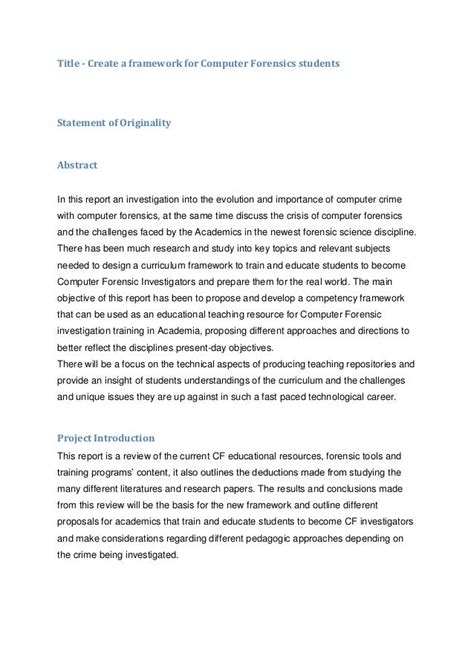 forensic science dissertation examples