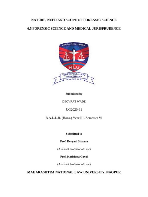 forensic science project pdf