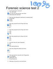 forensic science sample questions