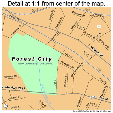 forest city nc downtown map