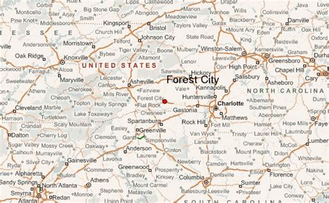 forest city nc on map