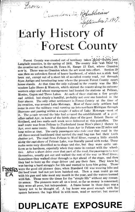 forest county wisconsin newspaper