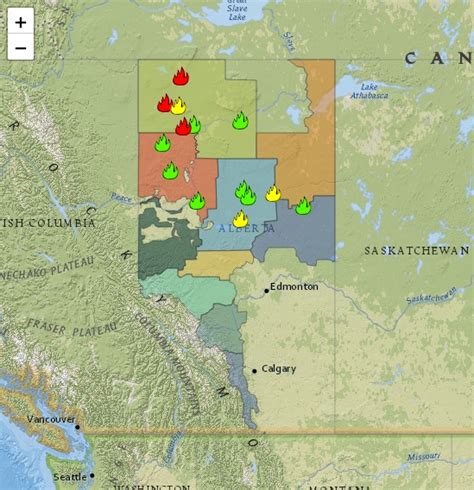 forest fires alberta map update