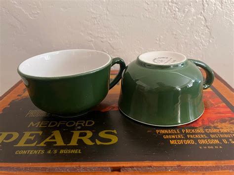 Forest Green Tea Cups