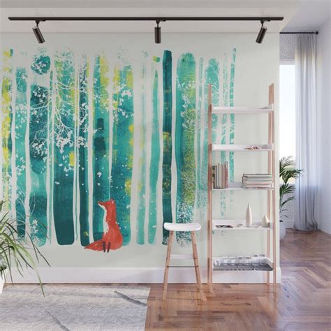 Forest Wall Mural Fox