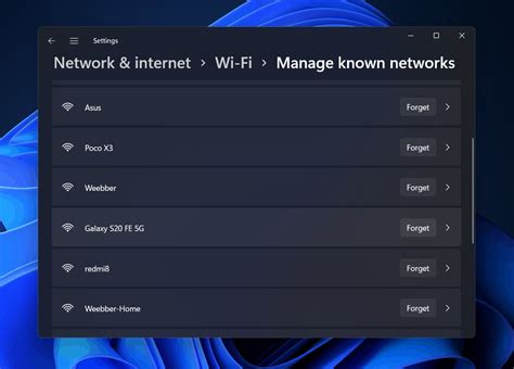 Forget Wi-Fi network and reconnect