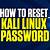 forgot kali linux password virtualbox for mac