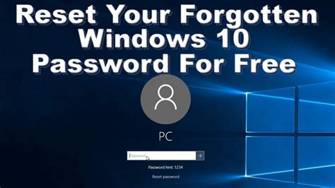 Use 'I my password' from Login Screen Windows 10