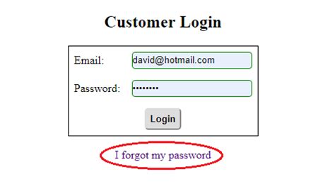 forgot password code in java