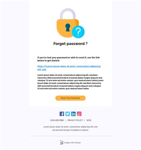 forgot password email template in html and css