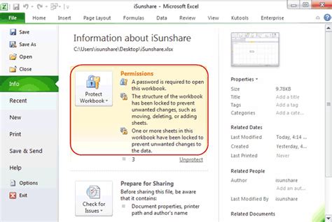 forgot password excel protected workbook