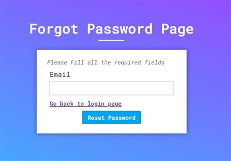 forgot password in php w3schools