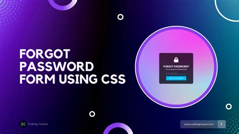 forgot password template in html and css