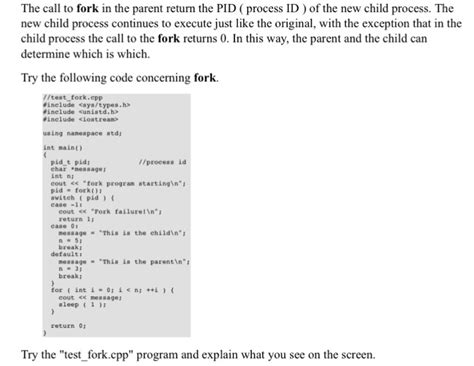 Fork Child Process Return 0