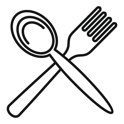 Fork Spoon Outline