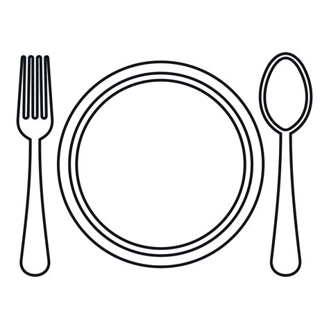 Fork Spoon Plate Clipart