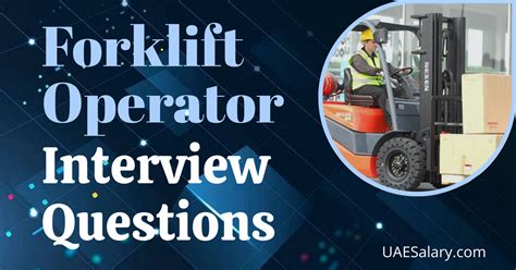 Forklift Interview Questions And Answers