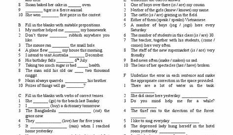 Form 1 English Exercise