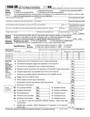 form 1040 sr 2022 taxable income