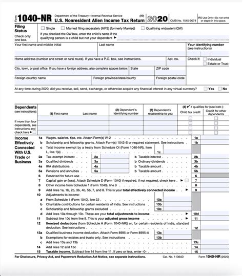 form 1040nr