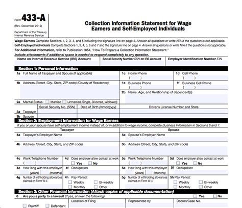 form 433 for irs