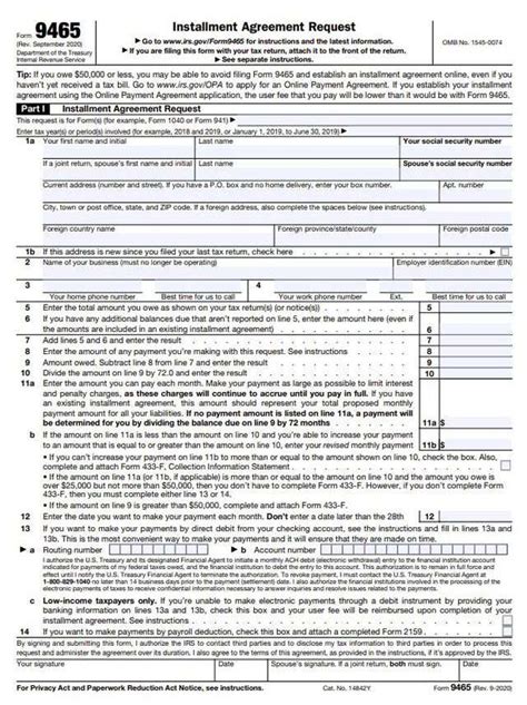 form 9465 online payment agreement