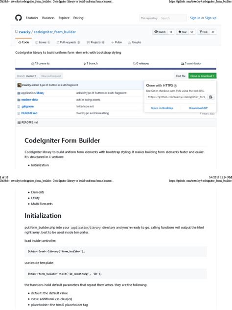 Form Builder Codeigniter