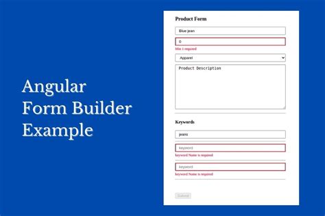 Form Builder Use In Angular