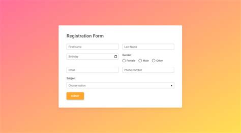 Form Design Css Bootstrap