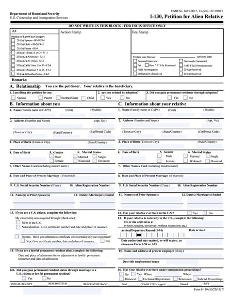 form i-130 parents documents