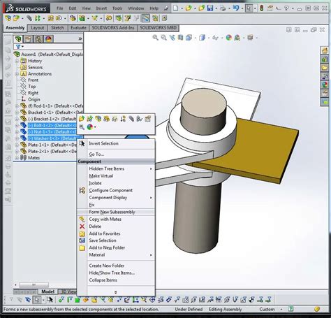 Form New Assembly In Solidworks