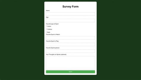 Form Template Html Css Javascript