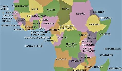 Mapa del continente africano Fotografía de stock - Alamy