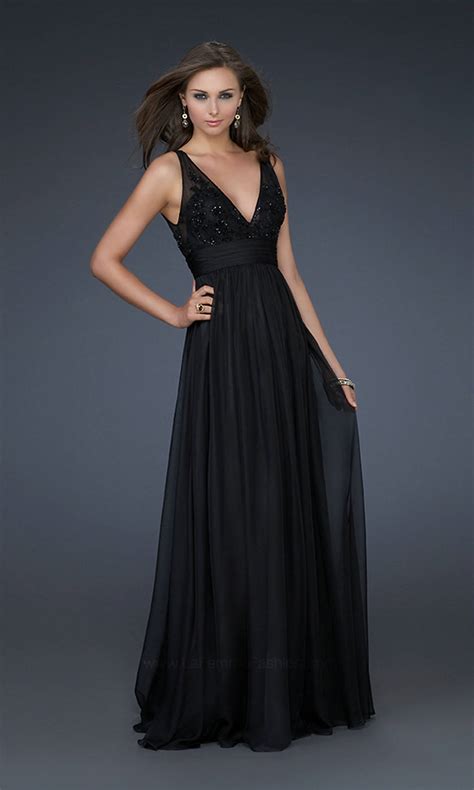 Long Black Strapless Prom Dress with Rhinestones