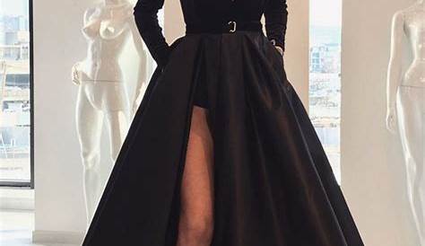 Formal Black Dresses Long Sleeve Two Pieces s Lace Prom 2 Piece