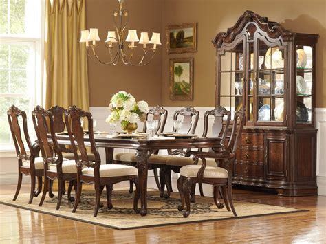 Vendome 5pc Formal Double Pedestal 136" Dining Table Set In Cherry