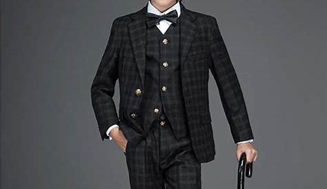Formal Dress Boy Meaning Elegant Gentleman Child Evening British Style Plaid s