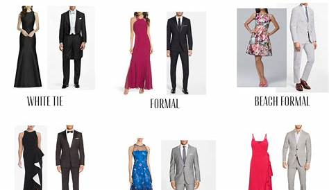 Formal Dress Code Themes What's The Difference Between Black Tie And ?