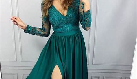 Forest Green Lace Formal Prom Evening Dress with Open Back JoJo Shop