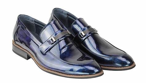 Formal Dress Shoes In Mens Smart Patent Leather Lined Loafers Slip On