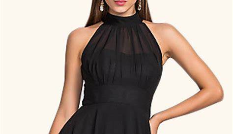 Formal Dresses Short High Neck Image Of neck Party Dress With Lace